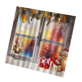 Max Christmas 3D Curtains Digital Printed Window Drapes for Bedroom 2 Panels C