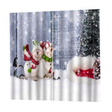 Max Christmas 3D Curtains Digital Printed Window Drapes for Bedroom 2 Panels D