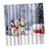 Max Christmas 3D Curtains Digital Printed Window Drapes for Bedroom 2 Panels D