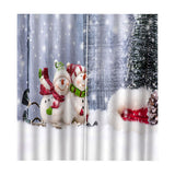 Max Christmas 3D Curtains Digital Printed Window Drapes for Bedroom 2 Panels D
