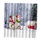 Max Christmas 3D Curtains Digital Printed Window Drapes for Bedroom 2 Panels D