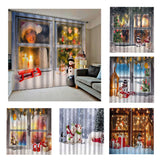 Max Christmas Living Room Bedroom Window Drapes 2 Panel Set 104x84inch A