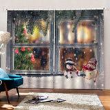 Max Christmas Living Room Bedroom Window Drapes 2 Panel Set 104x84inch A