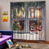 Max Christmas Living Room Bedroom Window Drapes 2 Panel Set 104x84inch A