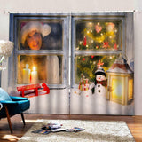 Max Christmas Living Room Bedroom Window Drapes 2 Panel Set 104x84inch C