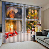 Max Christmas Living Room Bedroom Window Drapes 2 Panel Set 104x84inch C