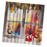 Max Christmas Living Room Bedroom Window Drapes 2 Panel Set 104x84inch D