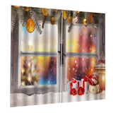 Max Christmas Living Room Bedroom Window Drapes 2 Panel Set 104x84inch D
