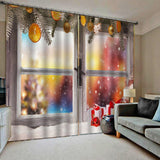 Max Christmas Living Room Bedroom Window Drapes 2 Panel Set 104x84inch D