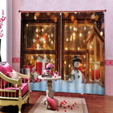 Max Christmas Living Room Bedroom Window Drapes 2 Panel Set 104x84inch F
