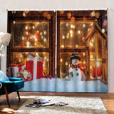 Max Christmas Living Room Bedroom Window Drapes 2 Panel Set 104x84inch F