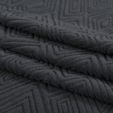 Max 2 Piece Design Polyester Fabric Stretch Sofa Couch Slipcover Gray_3 Seat