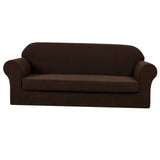 Max 2 Piece Design Polyester Fabric Stretch Sofa Couch Slipcover Coffee_3 Seat