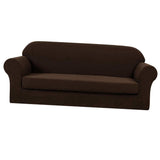 Max 2 Piece Design Polyester Fabric Stretch Sofa Couch Slipcover Coffee_3 Seat