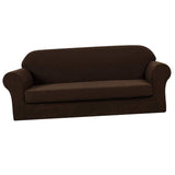 Max 2 Piece Design Polyester Fabric Stretch Sofa Couch Slipcover Coffee_3 Seat