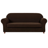 Max 2 Piece Design Polyester Fabric Stretch Sofa Couch Slipcover Coffee_3 Seat