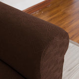Max 2 Piece Design Polyester Fabric Stretch Sofa Couch Slipcover Coffee_3 Seat