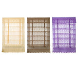 Max Tie-Up Shade Lace Voile Curtain Cafe Net Curtains for Kitchen Yellow_S