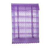Max Tie-Up Shade Lace Voile Curtain Cafe Net Curtains for Kitchen Purple_S