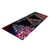 Max Christmas Floor Mat Living Room Area Carpet Rug 47x16inch Holiday Trees