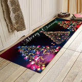 Max Christmas Floor Mat Living Room Area Carpet Rug 47x16inch Holiday Trees
