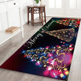 Max Christmas Floor Mat Living Room Area Carpet Rug 47x16inch Holiday Trees