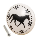 Max Round Trumpet Ceramic Animal Knob Door Closet Drawer Furniture Pull Handle B