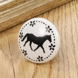 Max Round Trumpet Ceramic Animal Knob Door Closet Drawer Furniture Pull Handle B