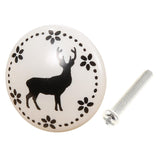 Max Round Trumpet Ceramic Animal Knob Door Closet Drawer Furniture Pull Handle D