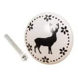 Max Round Trumpet Ceramic Animal Knob Door Closet Drawer Furniture Pull Handle D