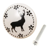 Max Round Trumpet Ceramic Animal Knob Door Closet Drawer Furniture Pull Handle D