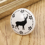 Max Round Trumpet Ceramic Animal Knob Door Closet Drawer Furniture Pull Handle D