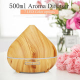 Maxbell 500ml 24V Humidifier LED Changing Air Purifier Aroma Diffuser  Light brown