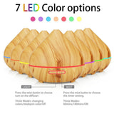 Maxbell 500ml 24V Humidifier LED Changing Air Purifier Aroma Diffuser  Light brown