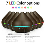 Maxbell 500ml 24V Humidifier LED Changing Air Purifier Aroma Diffuser  Dark brown