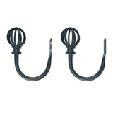 Max Maxb 2pcs Decorative Hollow Ball Metal Curtain Drapery Holdbacks Wall Hooks