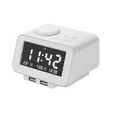 Maxbell Multifunctional Digital Alarm Clock  USB Hotel Radio Clock EU White