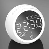 Maxbell Multifunctional Digital Alarm Clock Radio Clock Bluetooth Speaker-UK White