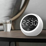 Maxbell Multifunctional Digital Alarm Clock Radio Clock Bluetooth Speaker-UK White