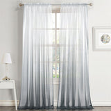 Max Window Valance Drape Gradient Color Sheer Voile Curtain Panel 100x160cm