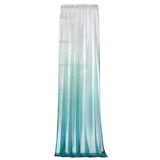 Max Maxb Window Valance Drape Blue Gradient Color Sheer Voile Curtain Panel 140x175cm