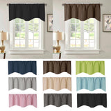 Max Short Curtain Panel Solid Color Valance for Kitchen Windows Light Grey