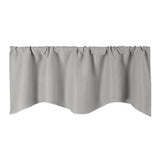 Max Short Curtain Panel Solid Color Valance for Kitchen Windows Light Grey