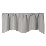 Max Short Curtain Panel Solid Color Valance for Kitchen Windows Light Grey