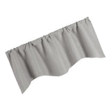 Max Short Curtain Panel Solid Color Valance for Kitchen Windows Light Grey