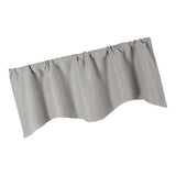 Max Short Curtain Panel Solid Color Valance for Kitchen Windows Light Grey
