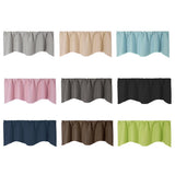 Max Short Curtain Panel Solid Color Valance for Kitchen Windows Light Grey