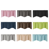 Max Short Curtain Panel Solid Color Valance for Kitchen Windows Light Grey