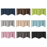 Max Short Curtain Panel Solid Color Valance for Kitchen Windows Light Grey
