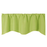 Max Short Curtain Panel Solid Color Valance for Kitchen Windows Apple Green
